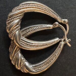 Elegant Sterling Silver Hoop Earrings